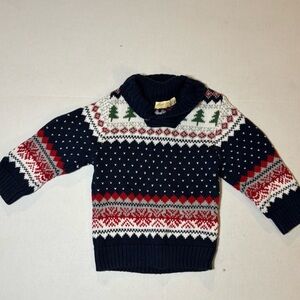 Festive Knit Sweater with Nordic Pattern